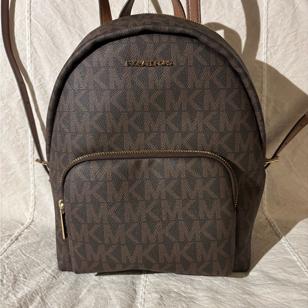 Michael Kors Brown Monogram Backpack